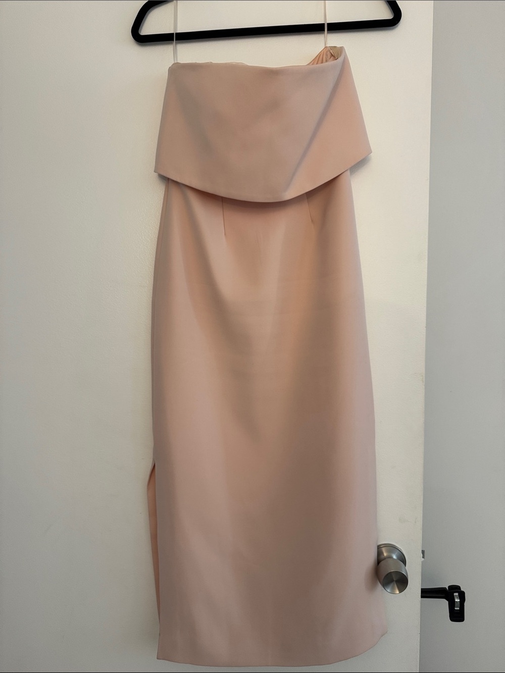 C/MEO Collective Blush Strapless Fold-Over Midi Dress